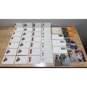 52 Vintage Post A Note Small Postcards Dogs Cats Tigers